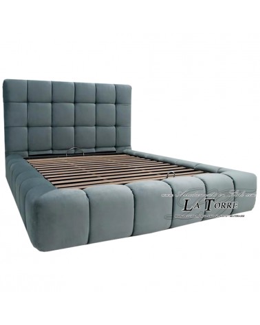Letto Matrimoniale king size contenitore Moderno velluto o ecopelle qualsiasi colore Mask