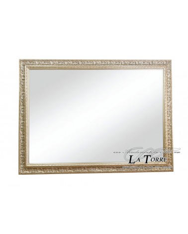 Classic Baroque Wall Mirror Custom Decorative Rectangular Elegant Design Silver Mirror D621A
