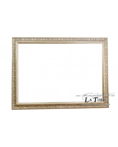 Classic Baroque Style Frame Custom Made Picture Antique Silver Leaf Wood D621