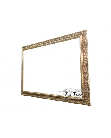 Cornice classica moderna quadro su misura legno argento anticato P413