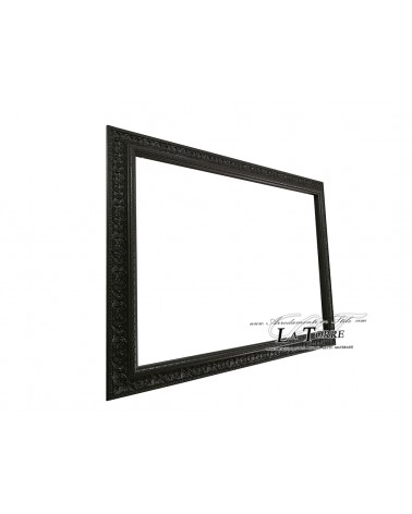 Cornice classica moderna quadro su misura legno nera P413