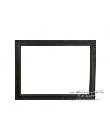 Cornice classica moderna quadro su misura legno nera P413