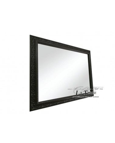 Classic Wall Mirror Baroque Custom Made Decorative Rectangular Elegant Design Black Mirror D621