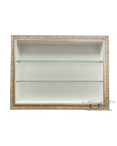 Wall-mounted display cabinet Baroque style antique silver frame TV stand box made to measure VTD621