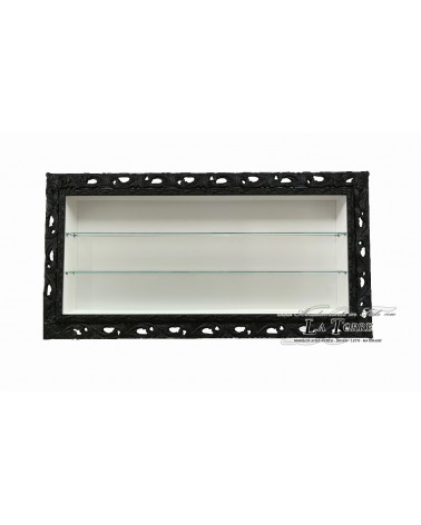 Baroque style wall mounted display cabinet perforated frame TV box bottle holder bookcase custom made VTGGN
