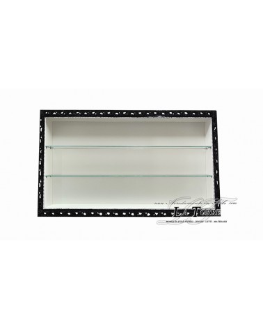 Wall-mounted display cabinet Baroque style notice board black perforated frame custom-made TV stand VTGM224N