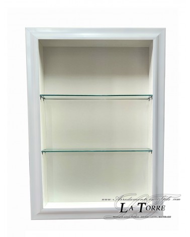 Wall-mounted display cabinet classic style notice board modern white frame custom-made TV stand VTRovescio/B
