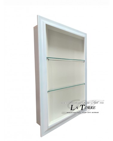 Wall-mounted display cabinet classic style notice board modern white frame custom-made TV stand VTRovescio/B