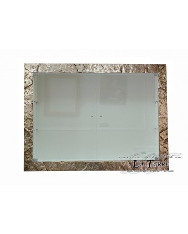 Wall-mounted display cabinet with glass doors Baroque style classic frame custom-made bottle holder VT1045OA