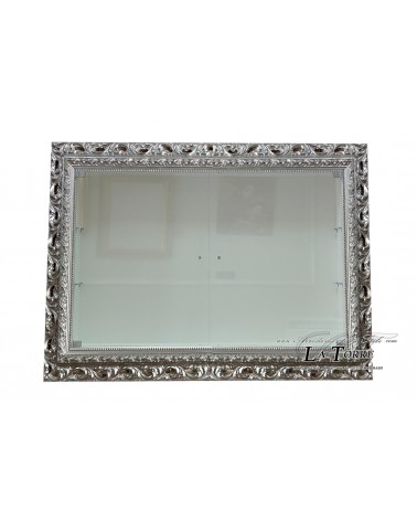 Classic suspended wall display cabinet with glass doors in Baroque style perforated frame custom-made bottle holder VTGA