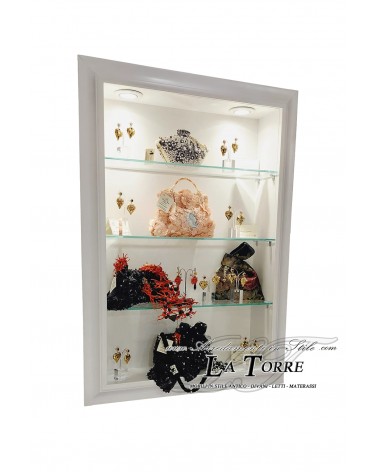 Wall-mounted display cabinet classic style notice board modern white frame custom-made TV stand VTRovescio/B