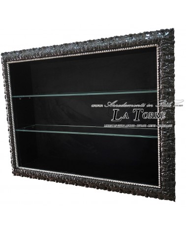 Classic suspended wall display cabinet Baroque style custom made TV stand box frame VTMadrid