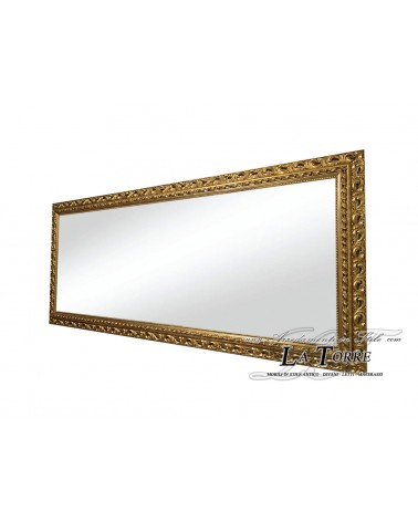 copy of Classic baroque frame mirror made to measure gold GO perforated safe sliding system