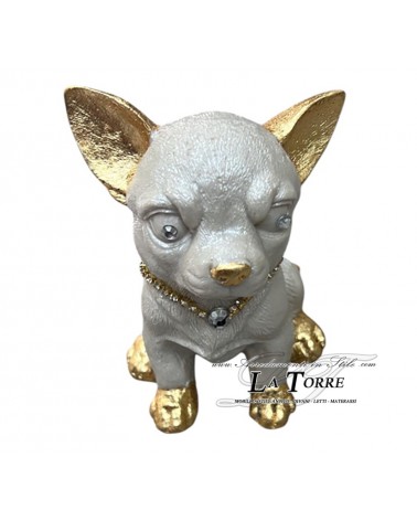 copy of Ceramic animals statue sculpture Lion paw crown open mouth pearly white gold leaf swarovski h25 cm PR63