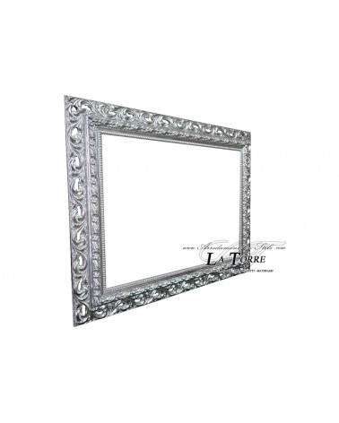 Perforated Frame G Antiqued Silver Classic Baroque Made to Measure Wood Sliding Safe
