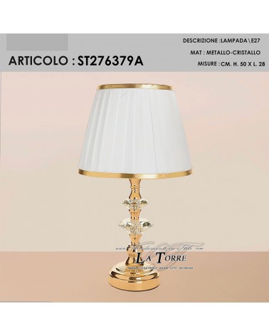 Lampada da tavolo H50 dorata con cristalli moderno classico lume ST276379A