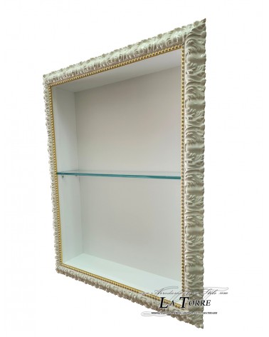 Classic Baroque style wall-mounted display cabinet with custom-made TV stand frame VTMadrid/AO