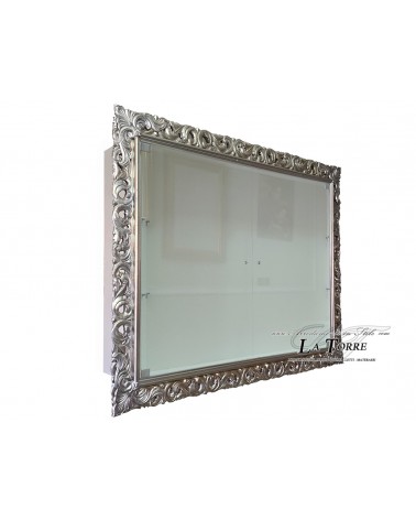 Wall-mounted display cabinet with glass doors, Baroque style, perforated frame, custom-made bottle holder VT1135A