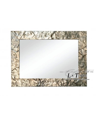 Specchio da parete classico su misura decorativo Rettangolare Design Elegante specchiera per Casa e Ufficio argento brunito MURO