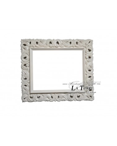 Cornice Barocca Avorio Intagliata a Mano – Realizzabile su Misura Stile Classico Elegante 1135AV
