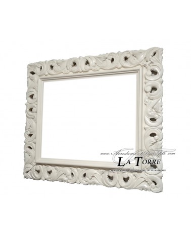 Cornice Barocca Avorio Intagliata a Mano – Realizzabile su Misura Stile Classico Elegante 1135AV