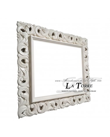 Cornice Barocca Avorio Intagliata a Mano – Realizzabile su Misura Stile Classico Elegante 1135AV
