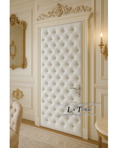 Padded Capitonné Door Panel – Choice of Color and Fabric, Handcrafted RE08