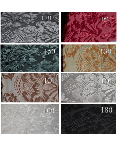 Panca Classica Barocca in Legno Argento e Tessuto Avorio – Personalizzabile nei Colori AZ39B