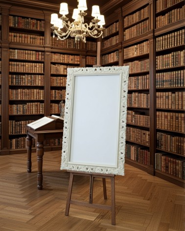 Hand-Carved Ivory Baroque Frame – Custom Made in Elegant Classic Style 1135AV