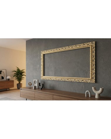 Custom-Made Classic Baroque Frame in Ivory and Gold Wood – M/AO