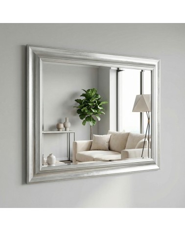 Custom Modern Mirror with Classic Silver Frame – Reverse/A