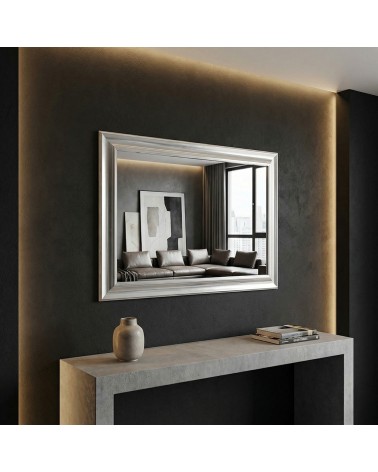 Specchiera Moderna su Misura con Cornice Classica Argento – Rovescio/A