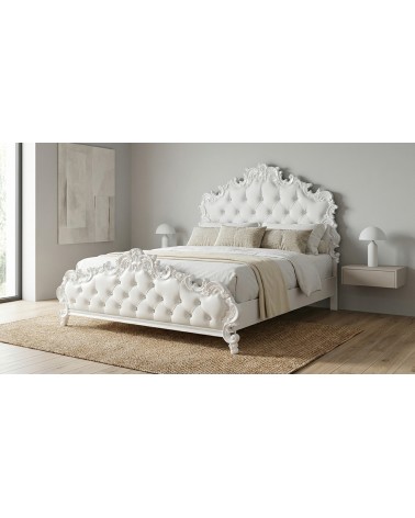 Baroque double bed with storage, any color, gold, silver, eco-leather, velvet, Swarovski, Rebecca