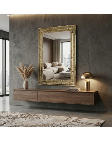 Modern Gold Mirror with Swarovski Crystals 80x120 cm Luxury Wall Mirror CBMA59E