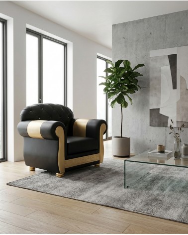 Poltrona Divano rete e materasso moderno Chesterfield Ecopelle o Vellutino Qualsiasi colore Swarovski AZ01