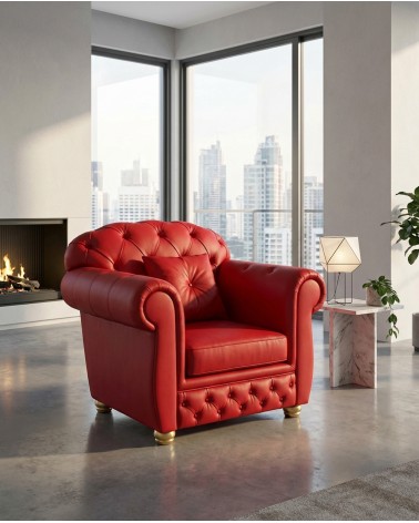 Chesterfield-Schlafsofa mit barocken Armlehnen, Samt oder Kunstleder, jede Farbe, Swarovski-Knöpfe AZ01