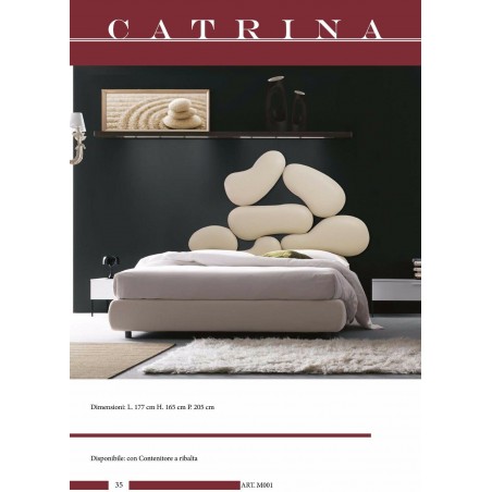 CATRINA Doppelbett Modernes Design Gepolstert mit optionalem Stauraum und anpassbarem Bezug