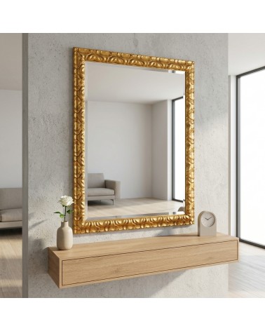 Specchiera Barocca Madrid R con Cornice Elegante in Legno Specchio su Misura Colori Personalizzabili