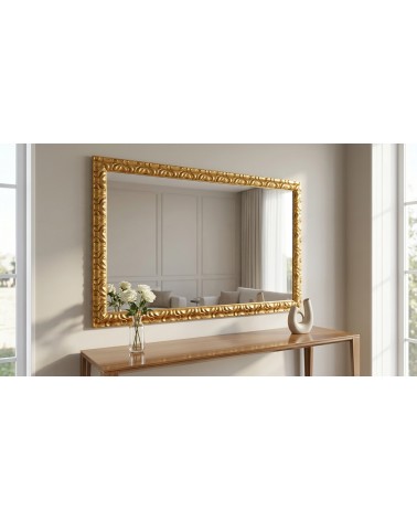 Baroque Madrid R Mirror with Elegant Wooden Frame, Custom Made Mirror, Customizable Colors