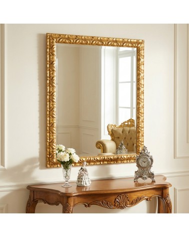 Specchiera Barocca Madrid R con Cornice Elegante in Legno Specchio su Misura Colori Personalizzabili