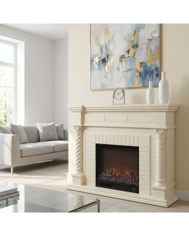 Elektrokamin Classic 150 cm Massivholzofen Englischer Barock, jede Farbe, 336