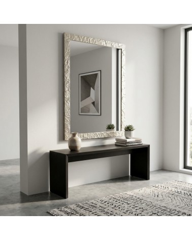 Wall Mirror Burnished Silver Wall Mirror Elegant Rectangular Mirror Custom Made for Home and Office