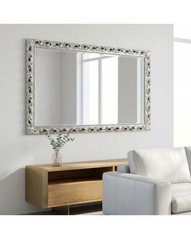 Baroque Mirror GM224arg Silver Leaf with Perforated Frame Elegant Custom Mirror