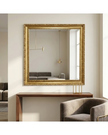 Specchiera Barocca di Lusso 1045O Oro con Cornice in Legno Specchio su Misura