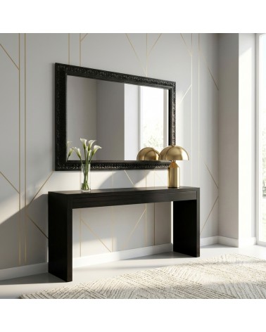 Specchiera Barocca Nera D621 Specchio da Parete Rettangolare Elegante su Misura