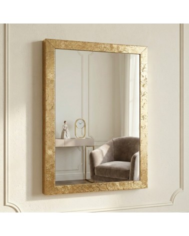 Specchiera Moderna Oro Cubotto 388 Specchio da Parete Elegante su Misura