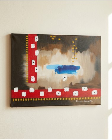 Modern Abstract Painting “Fog in the Night” 70x50 Acrylic on Canvas Signed