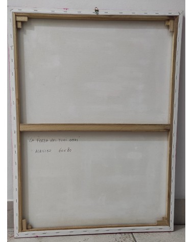 Quadro Moderno Figurativo “La Forza nei Tuoi Occhi” 60x80 Acrilico su Tela Firmato