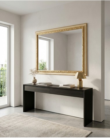 Klassischer barocker Wandspiegel in Elfenbein und Gold mit Crackle-Effekt, Sonderanfertigung G131OC