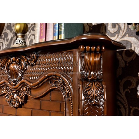 Electric fireplace Kamin fireplace solid wood Baroque English walnut 330b